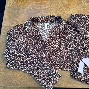 Leopard Print Women's Pajama Set NWT!